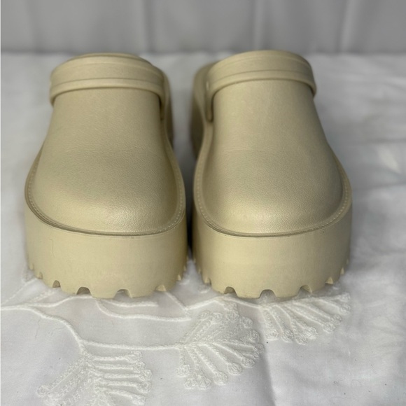 Cream Platform Clogs - Picture 9 of 12